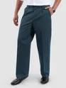 Dark Blue Cotton Twill Straight Fit Trousers