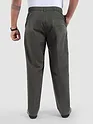 Metal Grey Cotton Twill Straight Fit Trousers