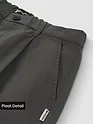 Metal Grey Cotton Twill Straight Fit Trousers