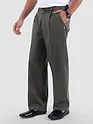 Metal Grey Cotton Twill Straight Fit Trousers