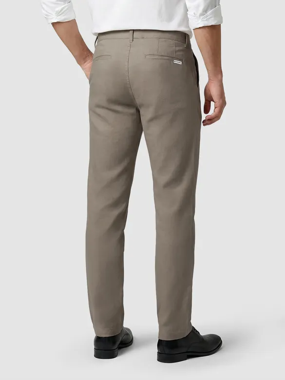 Khaki Double Cloth Cotton Pants