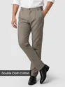 Khaki Double Cloth Cotton Pants