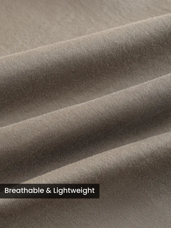 Khaki Double Cloth Cotton Pants