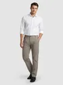 Khaki Double Cloth Cotton Pants