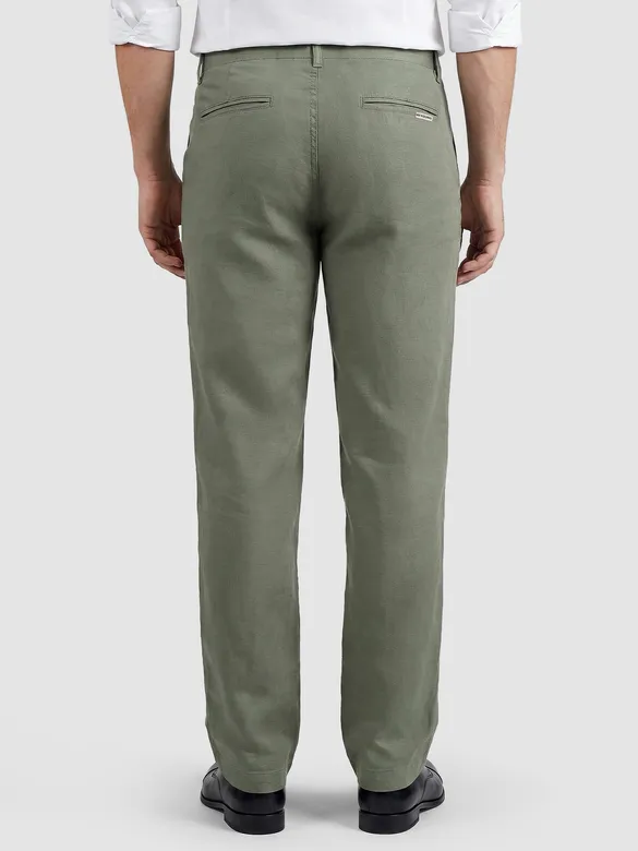 Sage Green Double Cloth Cotton Pants