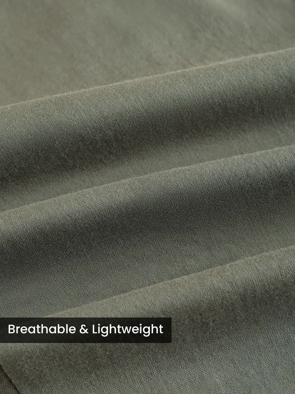 Sage Green Double Cloth Cotton Pants