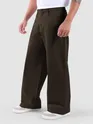 Dark Brown Mid Rise Wide Leg Trousers