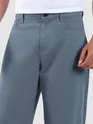 Savoy Blue Mid Rise Wide Leg Trousers