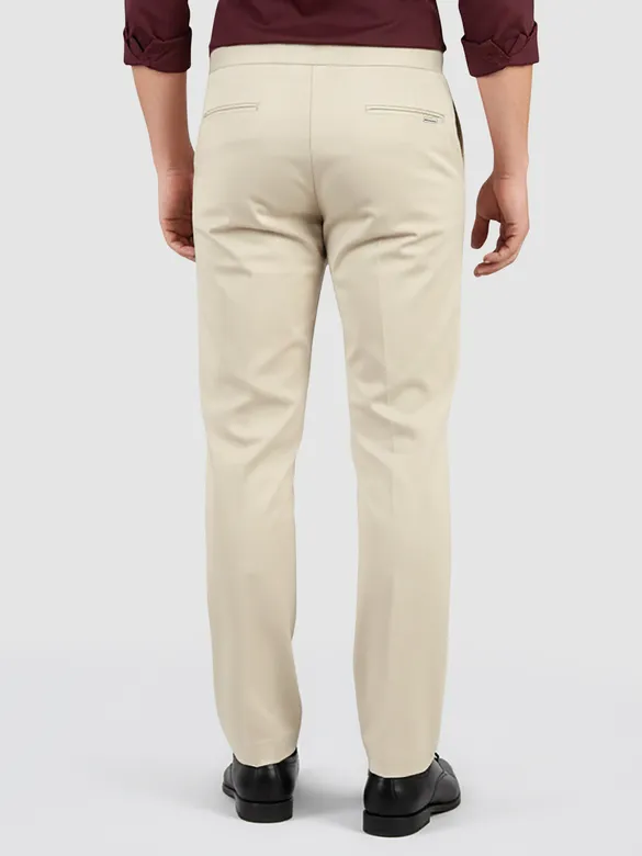 Beige Stretch Gurkha Pants