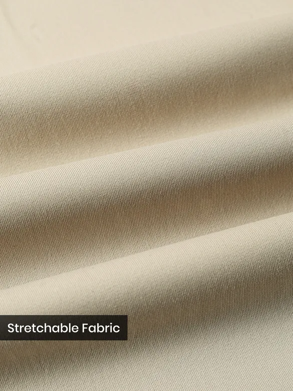 Beige Stretch Gurkha Pants