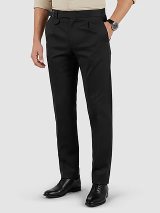 Black Stretch Gurkha Pants