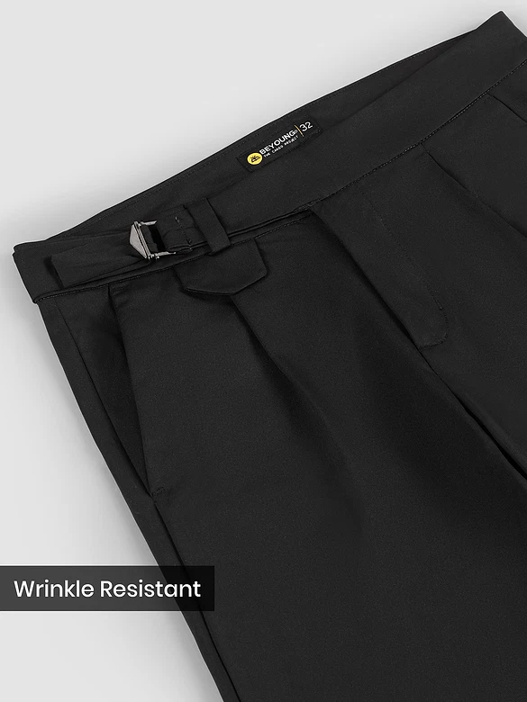 Black Stretch Gurkha Pants