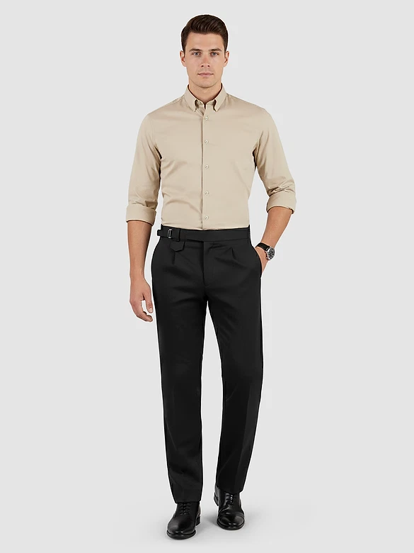 Black Stretch Gurkha Pants