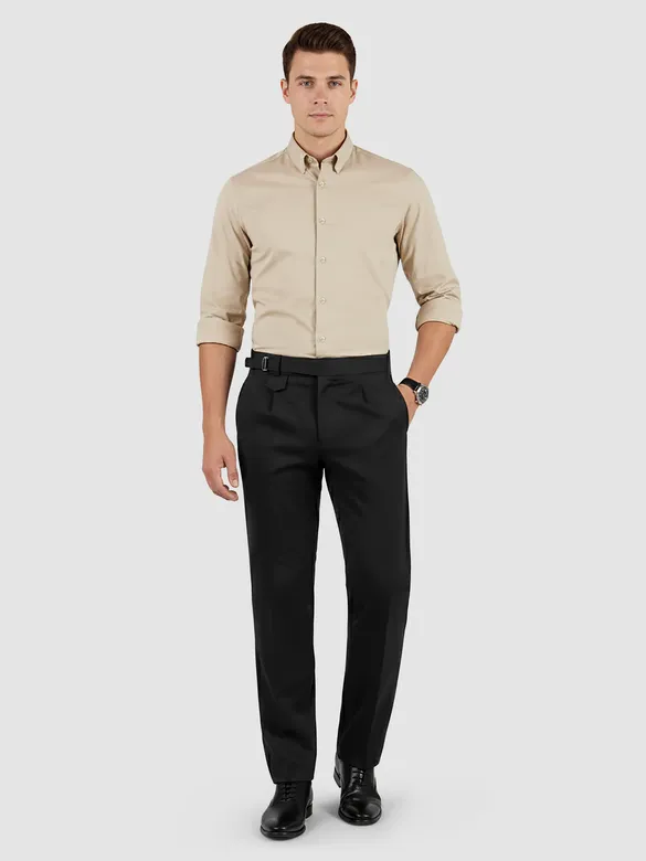 Black Stretch Gurkha Pants