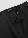 Black Cotton Lycra Slub Trousers