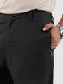 Black Cotton Lycra Slub Trousers