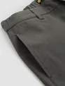 Dark Grey Cotton Lycra Slub Trousers