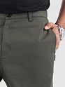 Dark Grey Cotton Lycra Slub Trousers