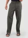 Dark Grey Cotton Lycra Slub Trousers