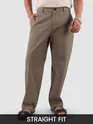 Light Brown Cotton Lycra Slub Trousers