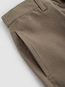 Light Brown Cotton Lycra Slub Trousers
