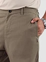 Light Brown Cotton Lycra Slub Trousers