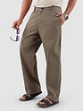Light Brown Cotton Lycra Slub Trousers