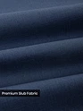 Navy Cotton Lycra Slub Trousers