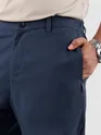 Navy Cotton Lycra Slub Trousers