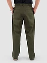 Olive Cotton Lycra Slub Trousers