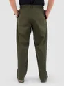 Olive Cotton Lycra Slub Trousers