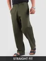 Olive Cotton Lycra Slub Trousers