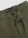Olive Cotton Lycra Slub Trousers