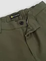 Olive Cotton Lycra Slub Trousers