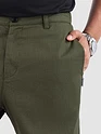 Olive Cotton Lycra Slub Trousers