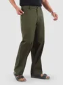 Olive Cotton Lycra Slub Trousers