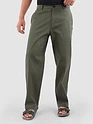 Sage Green Cotton Lycra Slub Trousers