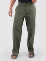 Sage Green Cotton Lycra Slub Trousers