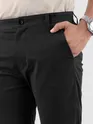 Black Regular Fit Cotton Trousers