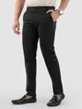 Black Regular Fit Cotton Trousers