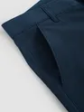 Dark Space Blue Regular Fit Cotton Trousers