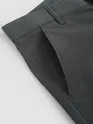 Matte Grey Regular Fit Cotton Trousers