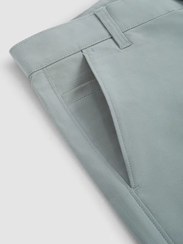 Mist Grey Regular Fit Cotton Trousers
