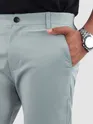 Mist Grey Regular Fit Cotton Trousers