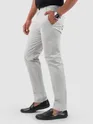Pale Grey Regular Fit Cotton Trousers