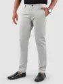 Pale Grey Regular Fit Cotton Trousers