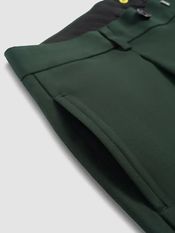 Dark Olive Relaxed Fit Korean Pants