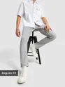 Grey Regular-fit Chino Pants