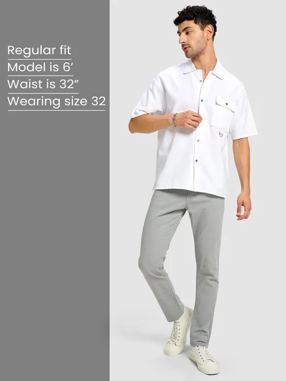 Elephant Grey Regular-fit Chino Pants