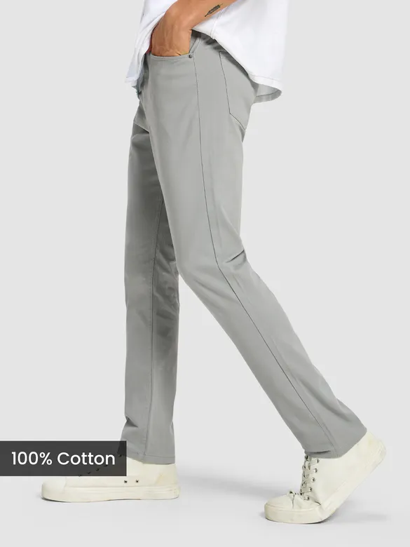 Elephant Grey Regular-fit Chino Pants